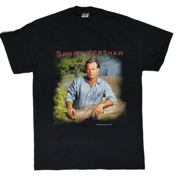 Vintage SAMMY KERSHAW "Matches" Signed Concert Tour 1998 Double Sided T-Shirt L - Picture 3 of 9